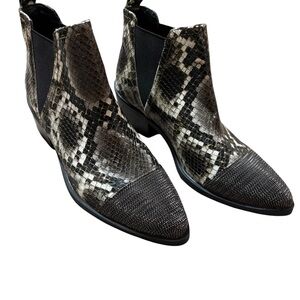 Snakeskin Patterned REPORT Ankle Boots